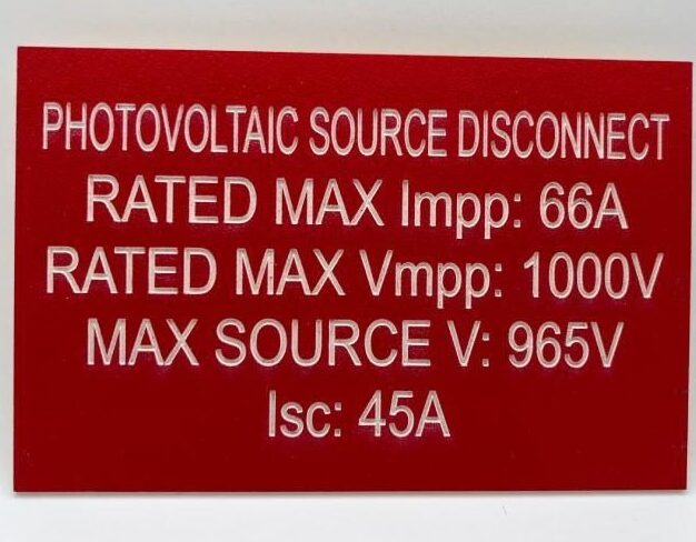 Lamacoid Nameplates